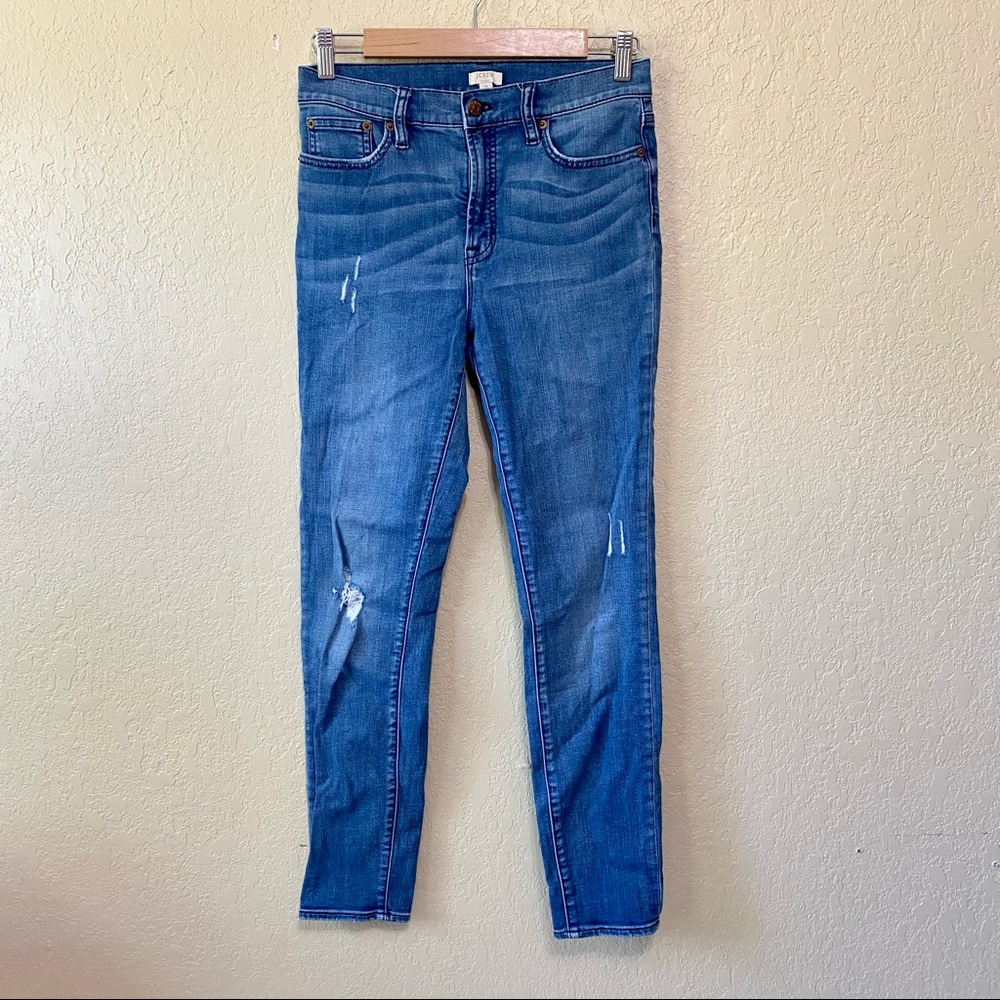 J. Crew Stretch Distressed Skinny Jean